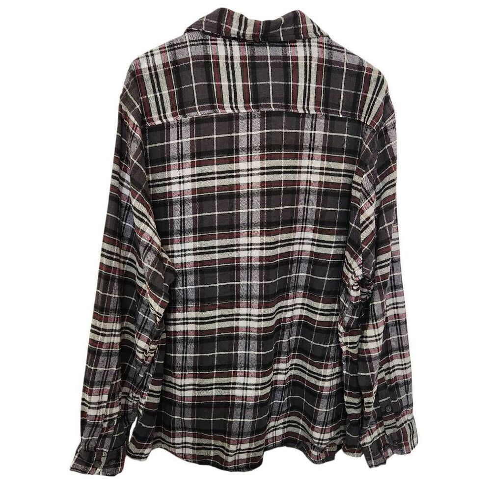 Stanley Workwear plaid check long sleeve button front shirt flannel 2XL - Picture 3 of 7